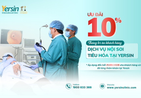 THÁNG TRI ÂN, ĐỪNG BỎ LỠ! – YERSIN ƯU ĐÃI 10% DỊCH VỤ NỘI SOI TIÊU HÓA