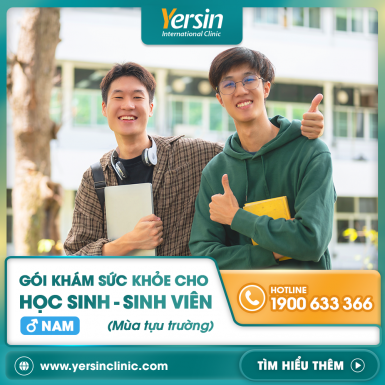 GÓI KHÁM SỨC KHỎE CHO HỌC SINH - SINH VIÊN (MÙA TỰU TRƯỜNG) - NAM