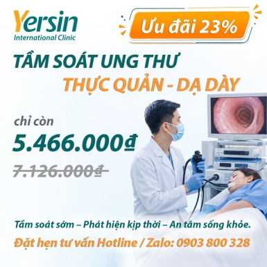 GÓI TẦM SOÁT UNG THƯ THỰC QUẢN - DẠ DÀY - BACSI360